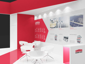 exhibition stand three sides open stall 3D 模型