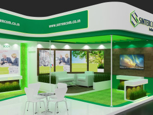 exhibition stand two sides open stall 3D Модель