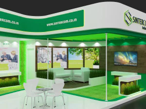 estande de exposi&ccedil;&atilde;o dois lados tenda aberta Modelo 3D