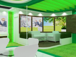 estande de exposi&ccedil;&atilde;o dois lados tenda aberta Modelo 3D