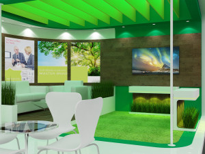 exhibition stand two sides open stall 3D Модель