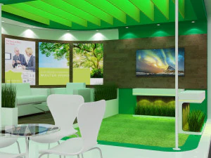 estande de exposi&ccedil;&atilde;o dois lados tenda aberta Modelo 3D