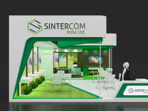 exhibition stand two sides open stall 3D Модель