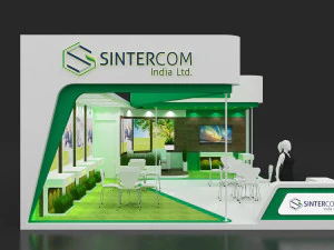 estande de exposi&ccedil;&atilde;o dois lados tenda aberta Modelo 3D