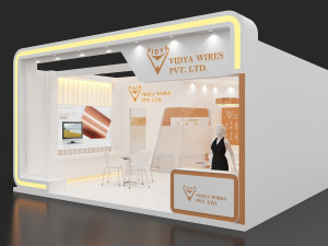 exhibition stand one sides open stall 3D Model