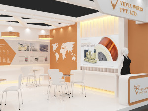exhibition stand one sides open stall 3D Model