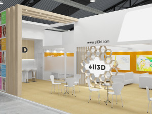 Exhibition Stall One Side Open 14X7 Modello 3D