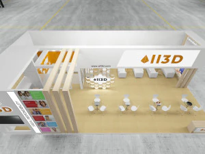 Exhibition Stall One Side Open 14X7 3D Model
