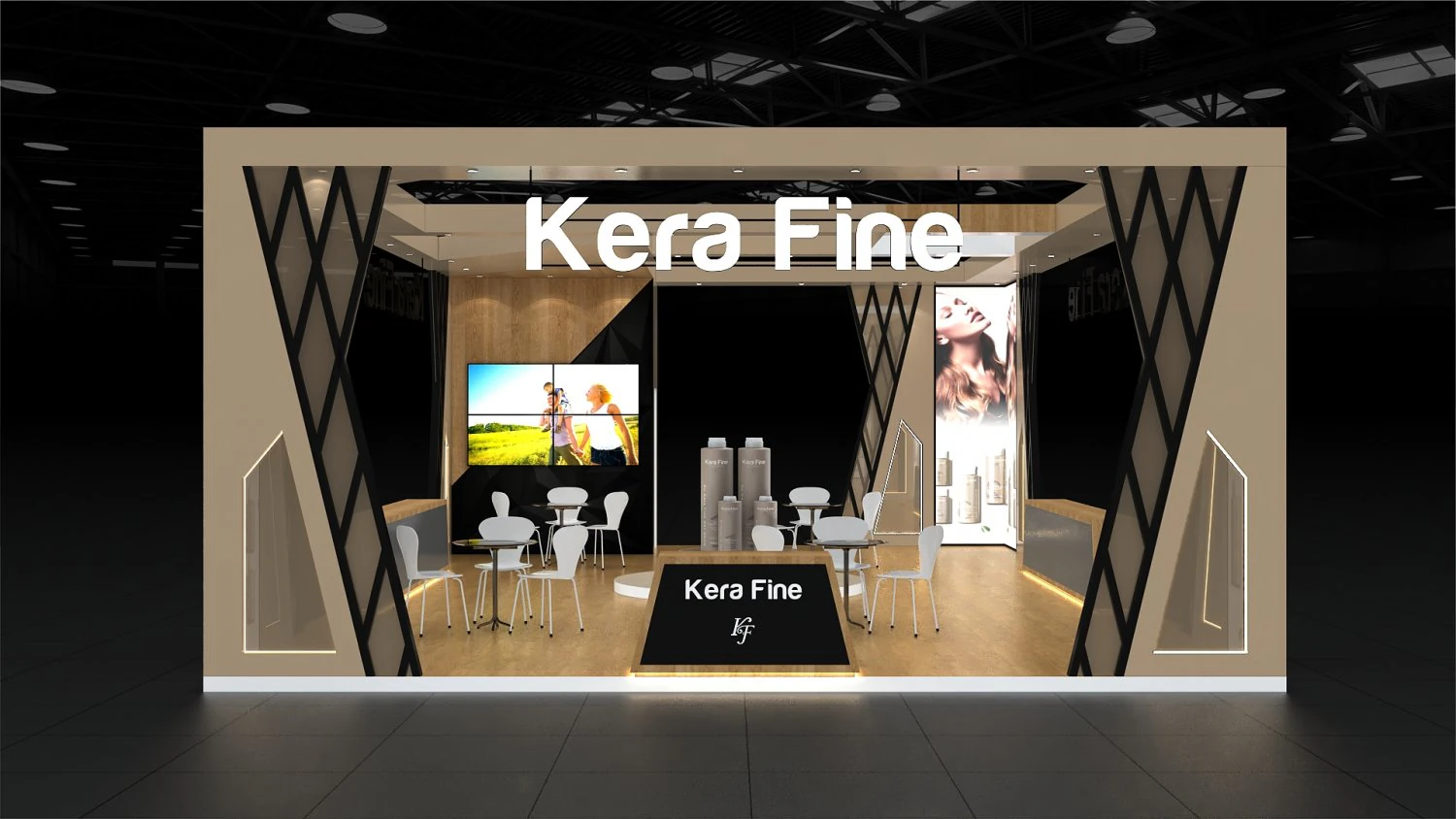 Exhibition Stall Four Side Open 11X4 3D Model .c4d .max .obj .3ds .fbx .stl .blend