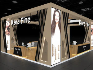Exhibition Stall Four Side Open 11X4 3D Model