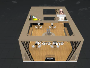 Exhibition Stall Four Side Open 11X4 3D Model