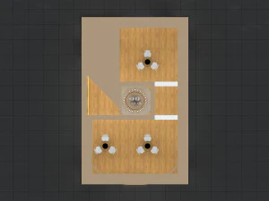 Exhibition Stall Four Side Open 11X4 3D Model