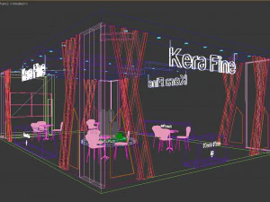 Exhibition Stall Four Side Open 11X4 3D Model