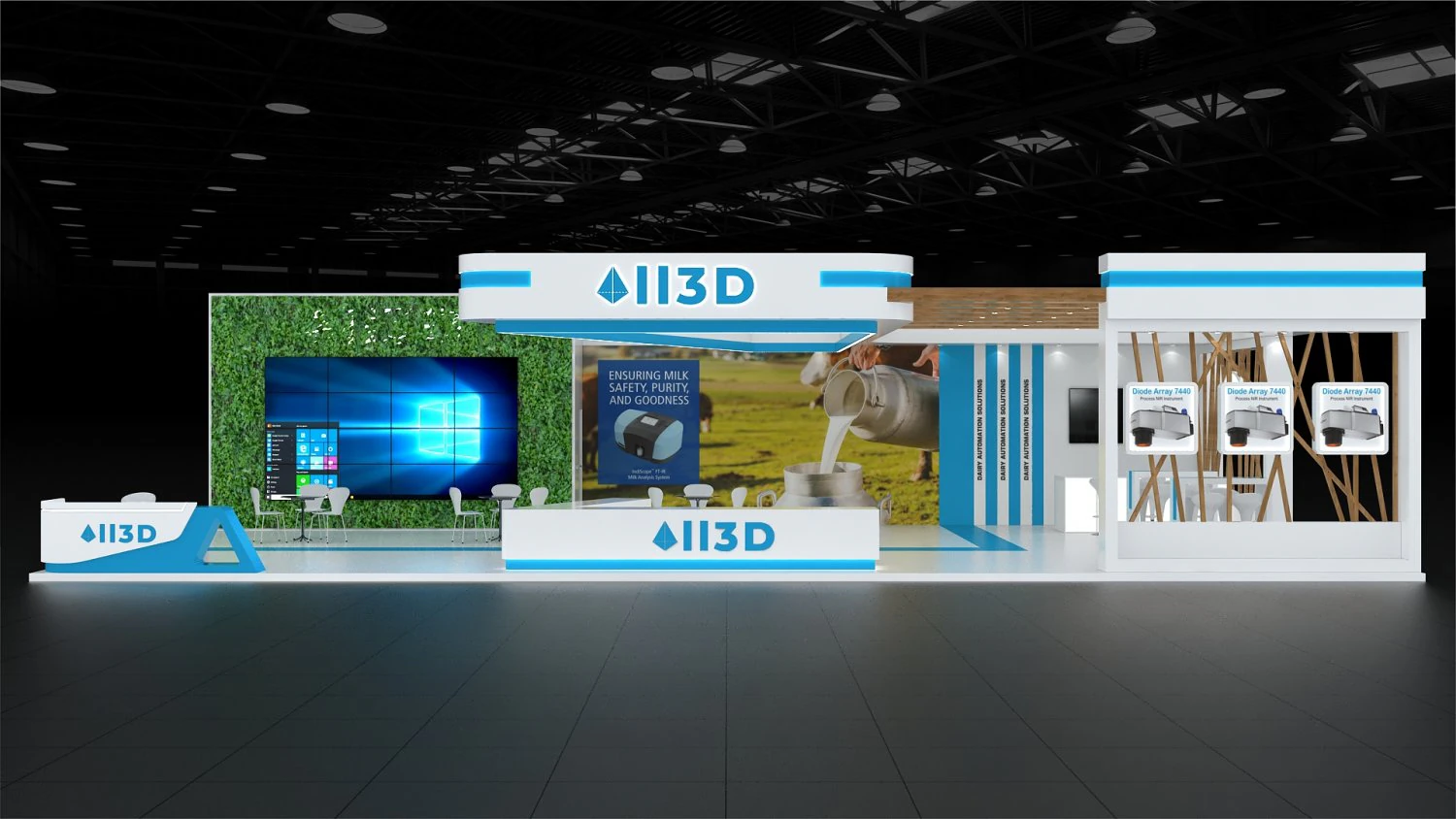 Exhibition Stall Three Side Open 19X9 3D Model .c4d .max .obj .3ds .fbx .stl .blend