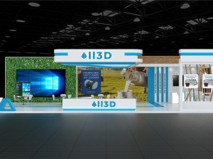 Exhibition Stall Three Side Open 19X9 3D Model