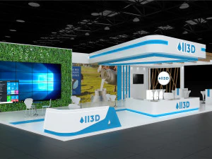 Exhibition Stall Three Side Open 19X9 3D Model