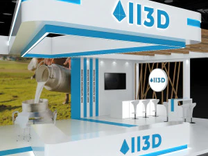 Exhibition Stall Three Side Open 19X9 3D Model
