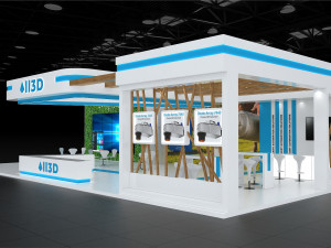 Exhibition Stall Three Side Open 19X9 Modelo 3D