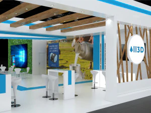 Exhibition Stall Three Side Open 19X9 3D Model