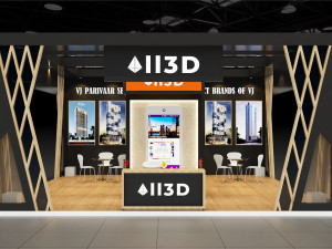 Exhibition Stall Three Side Open 19X9 3D Model