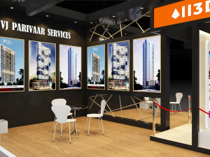 Exhibition Stall Three Side Open 19X9 3D Model