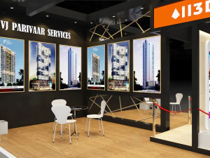 Exhibition Stall Three Side Open 19X9 3D Model