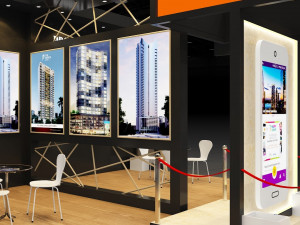Exhibition Stall Three Side Open 19X9 3D Model