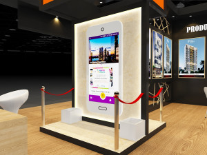 Exhibition Stall Three Side Open 19X9 3D Model