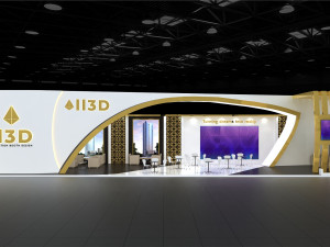 Exhibition Stall One Side Open 24X9 3D मॉडल