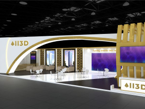 Exhibition Stall One Side Open 24X9 3D Model