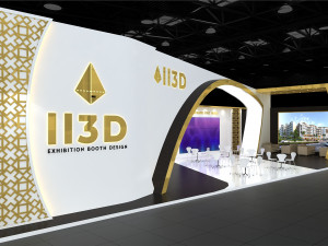 Exhibition Stall One Side Open 24X9 3D Model