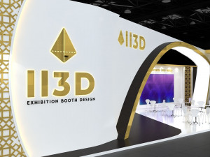 Exhibition Stall One Side Open 24X9 3D Model