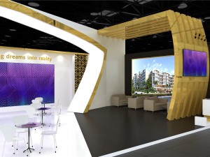 Exhibition Stall One Side Open 24X9 3D Model