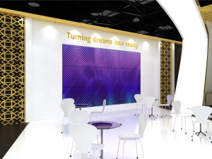 Exhibition Stall One Side Open 24X9 3D Model