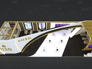 Exhibition Stall One Side Open 24X9 3D Model