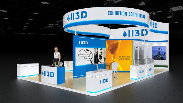 Exhibition Stall Three Side Open 6X9 Model 3D .c4d .max .obj .3ds .fbx .stl .blend 