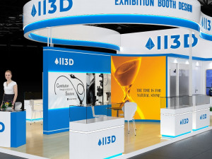Exhibition Stall Three Side Open 6X9 Model 3D