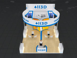 Exhibition Stall Three Side Open 6X9 Model 3D