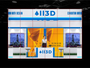 Exhibition Stall Three Side Open 6X9 Model 3D