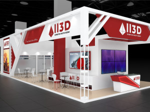 Exhibition Stall Four Side Open 6X17 3D मॉडल
