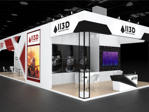 Exhibition Stall Four Side Open 6X17 Model 3D