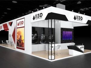 Exhibition Stall Four Side Open 6X17 3D Model