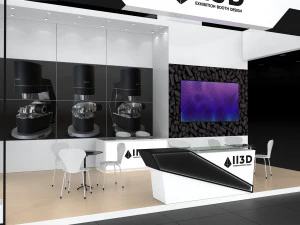 Exhibition Stall Four Side Open 6X17 3D Model