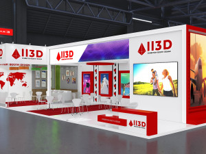 Exhibition Stall Two Side Open 6X15 Modelo 3D