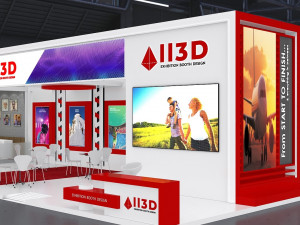 Exhibition Stall Two Side Open 6X15 3D Модель