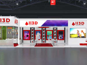 Exhibition Stall Two Side Open 6X15 3D Модель