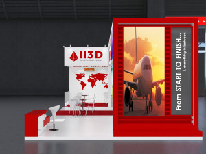 Exhibition Stall Two Side Open 6X15 3D Модель
