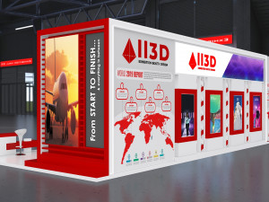 Exhibition Stall Two Side Open 6X15 3D Модель