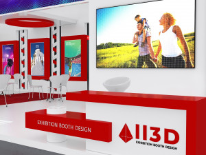 Exhibition Stall Two Side Open 6X15 3D Модель