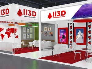 Exhibition Stall Two Side Open 6X15 3D Модель